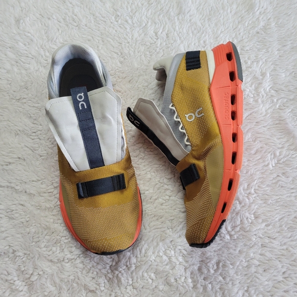 On Running CloudNova Shoes Sneakers Men's 10 Orange Cumin Flame Athletic - Picture 1 of 8